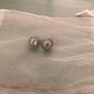 Silver stud earrings